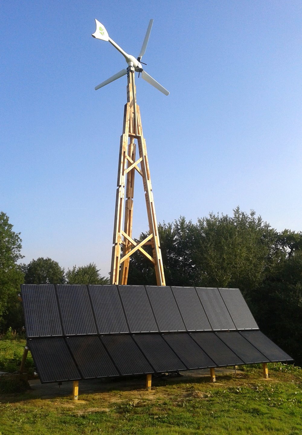 hybrid solar and wind power system